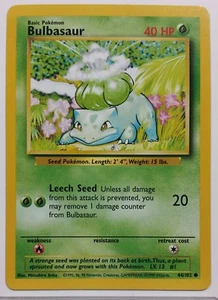 Bulbasaur 44/102 - Neuwertig/M - Basisset Pokémonkarte - $ 2 kombinierter Versand - Bild 1 von 2