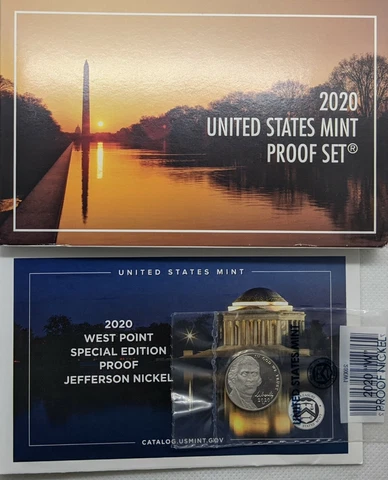 2020 S US Mint Proof Set - 11 Coins - Extra W Nickel Included Unopened from Mint Cover
