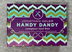 Jonathan Adler Handy Dandy Compact Tool Box Kit Colorful Mod Hammer Screwdriver - Picture 1 of 5