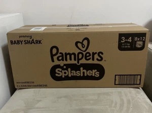 Pampers Splashers - Baby Schwimmwindeln - Größe 3-4 6-11KG 8x12 Stück - NEU - Bild 1 von 2