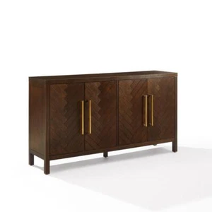 CROSLEY FURNITURE Sideboard 32.25" H X 58" W, High-Quality MDF In Dark Brown - Picture 1 of 9
