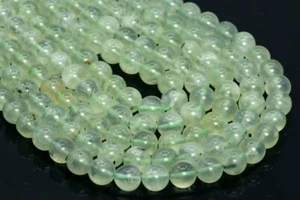 9-10 mm Natürliche Prehnit Edelstein Perlen Klasse AA Rund Lose Perlen 7 Zoll - Bild 1 von 3