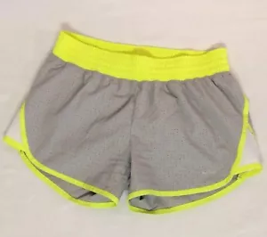 Champion Duo Dry Running Shorts Womens Size XS Key Pocket Yellow Lined Polyester - Picture 1 of 8