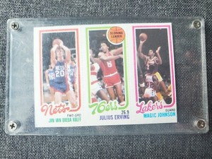 1980 Topps JULIUS IRVING / MAGIC JOHNSON (RC) / VAN BREDA KOLFF 