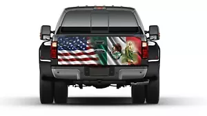 Bandera americana y mexicana St. Jude puerta trasera envoltura vinilo gráfico calcomanía pegatina camión - Imagen 1 de 4