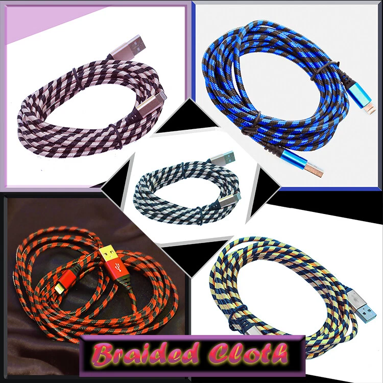 Extra Long Charging Charger Cable USB Cord for iPhone, Android Micro, or TYPE C - Image 1 of 1