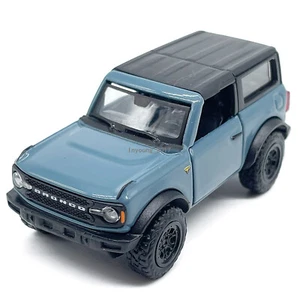 Coche de juguete modelo Ford Bronco 1:64 vehículo de juguete fundido a presión 2 puertas abierto niños juguetes azul - Imagen 1 de 10