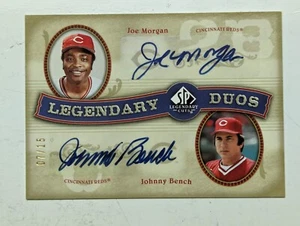 JOHNNY BENCH & JOE MORGAN 2005 SP Legendary Cuts Dual Autograph 07/15 - Picture 1 of 2