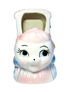 Music Box Choo Choo Train Florist Planter Baby Nursery Hand Painted Ceramic - Picture 1 of 6