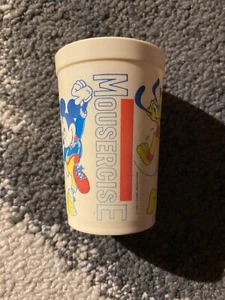 Vintage Disney Cup Mousercise Mickey Mouse And Friends Made in USA 1990's Eagle - Picture 1 of 6