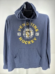 Fanatics NHL Womens Pittsburg Penguins Hockey Pullover Blue Hoodie Lg - Picture 1 of 9