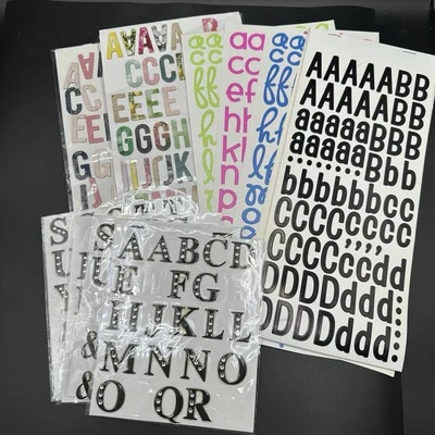 Alphabet Letters Stickers Lot Scrapbooking Card Making Chipboard American Crafts - Image 1 of 4
