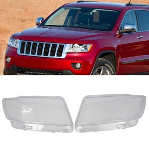 Cubierta de lente de faro delantero diestro y diestro para Jeep Grand Cherokee 2011 2012 2013 - Imagen 1 de 8