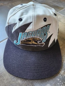 Jacksonville Jaguars Original Logo Athletic Sharktooth Hat Snapback Cap VINTAGE - Picture 1 of 9