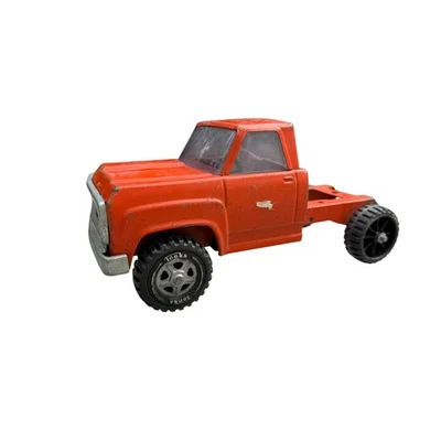 Camión de volteo Tonka 13190 naranja acero prensado años 70 de colección Foto 1 de 4