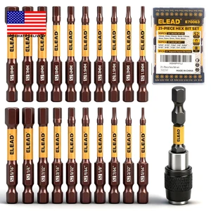21-teiliges 2,5 Zoll Inbusschlüssel Sechskantbohrer-Set: Langlebiges Schlag-Inbusschlüssel-Set, lang - Bild 1 von 9