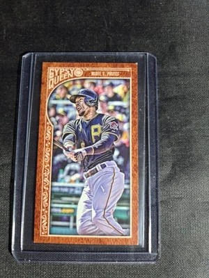 2015 Topps Gypsy Queen Starling Marte Leather Mini True # 1/1 - Image 1 of 2