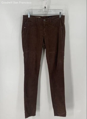 AG Adriano Goldschmied Brown Cotton Pockets Corduroy Chino Womens Pants Size 29R - Image 1 of 4