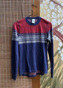 Aclima Norway DesignWool Soft Merino Long Sleeve Active Top Sz M Fair Isle - Picture 1 of 7