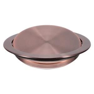  Trash Can Swing Lid Bathroom Recessed Countertop Waste Basket Cover - Picture 1 of 17