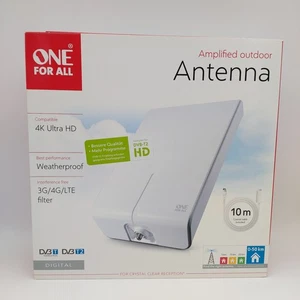 One For All Wasserfeste Außenantenne - SV9455 - DVB-T2 52dB - 4K Ultra HD - NEU✅ - Picture 1 of 4
