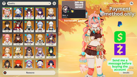 Genshin Impact AR 59 America - Varessa - Furina - Columbina - Raiden - Hu Tao