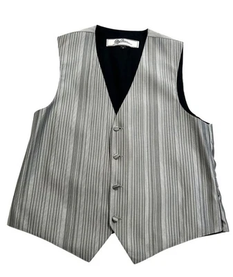 Oleg Cassini 4 Button Suit Vest in Platinum - Image 1 of 4