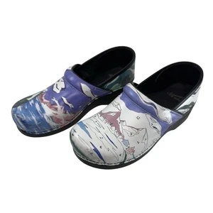 Dansko Twin Pro Paint By Number Dreams Day Night Leder Clogs Größe 40 / US 9 - Bild 1 von 10