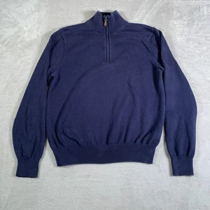Brooks Brothers Pullover Herren Small Navy Supima Cotton Half Zip Pulli Strick - Bild 1 von 9