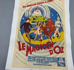 Le Magicien DOz Vintage Film Poster Druck Paris Vintage 24x18" gelb blau LESEN - Bild 1 von 5
