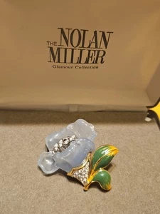 SELTEN 4 REPARATUR Nolan Miller Covent Garden blau Plexiglas Strass Pin #3182 - Bild 1 von 8