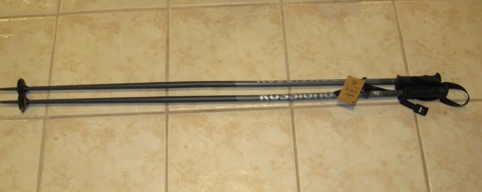 NUEVOS BASTONES DE ESQUÍ ROSSIGNOL Tactic All-Mountain - GRIS/NEGRO 125CM Foto 1 de 3