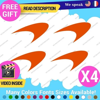 QTY:4 Fits McLaren Decals Stickers Vinyl Mc Auto F1 Brake Laren Cap Rim Wheel Foto 1 de 4