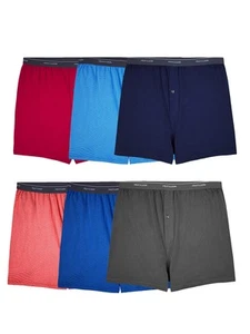 Boxer Shorts, Big Man - 6 Pack Assorted Colors, 5X-Large US - Picture 1 of 5