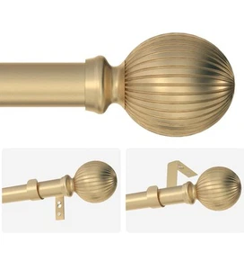 VOREFF Golden Curtain Rod - Picture 1 of 3