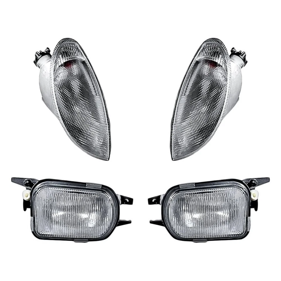 For Mercedes-Benz SLK230 01-04 4-Piece Kit (Driver and Passenger Side Fog Foto 1 de 1