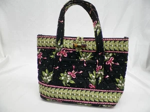 Bolso de mano Vera Bradley Hope negro floral Shopper - Imagen 1 de 10