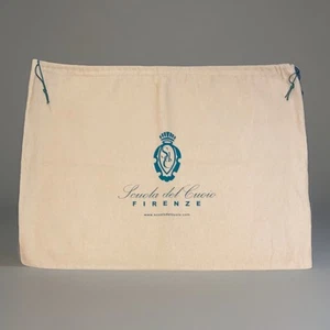Bolso de mano Scuola del Cuoio FIRENZE de cuero escolar Florencia con cordón estuche bolsa antipolvo - Imagen 1 de 3