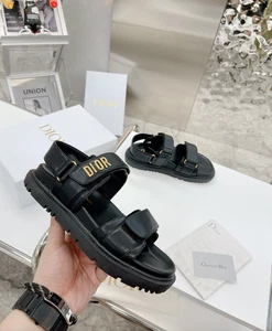 Christian Dior Dioract Sandals BLACK - Picture 1 of 6