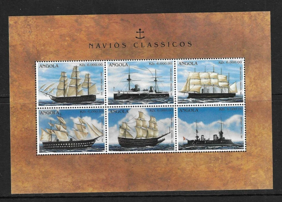 Angola SC # 963a-f barcos clásicos.  MNH Foto 1 de 1