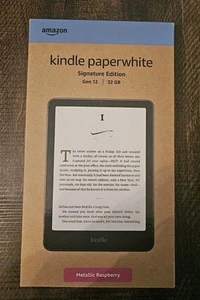 Amazon Kindle Paperwhite Signature, Gen 12, 7", Metallic Raspberry, 32 GB - Picture 1 of 3