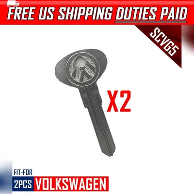 2-Pack Fit VW Beetle Bug Replacement Key Blanks 1967–1970 - Image 1 of 4