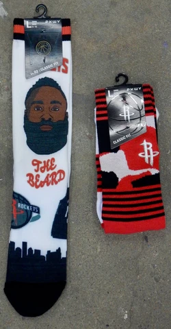 2 Pack NBA Houston Rockets Logo Socks Crew Retro Uniform Camo Digi Harden Green Cover