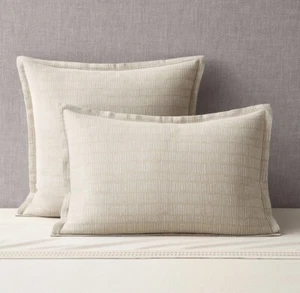 Restoration Hardware ALLALI JACQUARD King SHAMS sand/natural X2 - Picture 1 of 7
