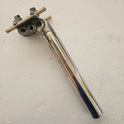 Vintage Campagnolo Super Record Fluted Seatpost, 1st Gen,  2 Bolt, 25.0mm - Image 1 of 4