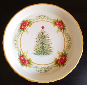 The Pioneer Woman Pie Pan Christmas Garland Holiday 9" Stoneware Deep Dish  NWT - Picture 1 of 3