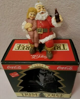 Coca Cola 1994 Vtg. Ltd. Ed. Coca Cola Santa W/Girl on his Lap - Image 1 of 4
