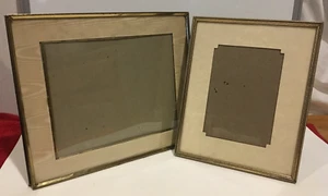 Vintage Gold Brass Ornate Metal 2 Vintage Picture Frames 8 x 10 & 10" X 12" - Picture 1 of 9