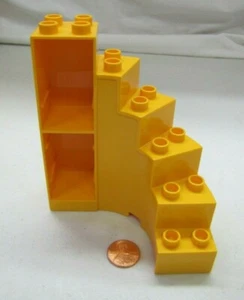 Lego Duplo GOLD YELLOW SPIRAL STAIRWAY STAIRCASE Castle House Steps Stairs Vtg - Picture 1 of 3