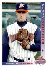 1998 Lancaster Jethawks Grandstand #22 Aaron Scheffer Westland Michigan MI Card